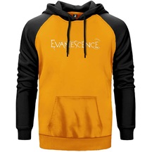 Evanescence Yazı Sarı Renk Reglan Kol Sweatshirt