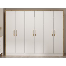 Mitra 6 Kapaklı Dolap - Beyaz/artisan Çok Renkli