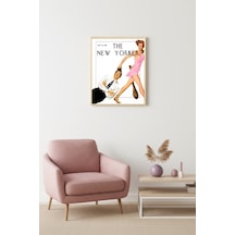 Doğal Ahşap Çerçeveli Retro Tablo - Vintage Pop Art Stil Huhu2393