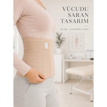Doğum Sonrası Abdominal Korse 26 Cm 4 Kademe Ayarlı Karın Toparlayıcı Korse