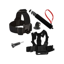 Gopro Hero 7 Aksiyon Kamera Uyumlu Göğüs Kemeri 5li Aksesuar Seti Çok Renkli