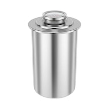 Buharda Pişirilmiş Et Kovası Paslanmaz Çelik Vapur Et Tenceresi Termometreli Büyük Kapasiteli Et Gümüş