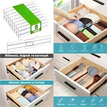 Akrilik Ayarlanabilir Çekmece Bölücü Düzenleyici Organizer 8 Adet Diğer
