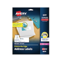 Avery Lazer Etiketler, Mat, Posta, 3-3/4 X 1-1/4, Paket Başına 300 6879 , Beyaz Genel