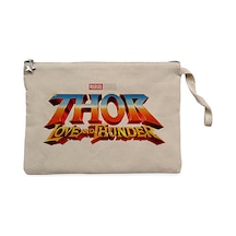 Thor-Aşk ve Gök Gürültüsü Logo Krem Cüzdan / El Çantası Krem