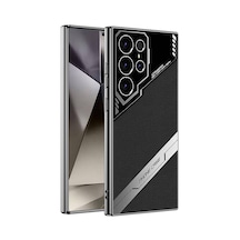 Zore Galaxy S24 Ultra Kılıf Kamera Korumalı Suni Deri Tasarım Nvth Yeni Seri Procase Kapak-siyah