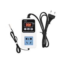 Lemestar Sıcaklık Kontrol Cihazı - Akıllı Sayısal Gösterge, -50 120 C Aralığı, 1500w Çıkış, Duvar Tipi, Avrupa/abd Şarj Aleti Seçeneği