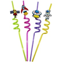4 Parça Figürlü Pipet Plastik 4776