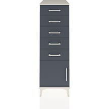 Kronos Dolap 5 Çekmeceli Tek Kapaklı 44x59x134 Aytaşı-antrasit Aytaşı