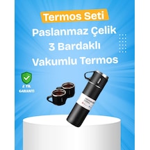 Paslanmaz Çelik Termos Seti 500 Ml Kapasite, 6-12 Saat Isı Koruma, Hediye Kutulu Renkli
