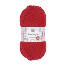 1 Adet Baby One Tüylenmeyen El Örgü İpi Yünü Kırmızı K125