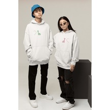 Kalpli Dinazorlar Sevgili/çift/arkadaşlık 2'li Kapşonlu Sweatshirt Seti 001