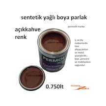 Açıkkahve Sentetik Yağlı Boya 0.750Lt Kahve Renk Ahşap Metal Boya