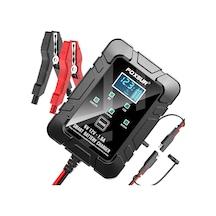 Symbee Foxsur Akıllı Şarj Cihazı: 6v/12v Lcd Ekranlı, Motosiklet Ve Çim Biçme Makinesi İçin Güvenli Batarya Şarj Aleti