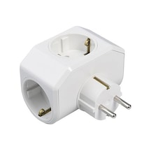 Viko Yonca Plus Beyaz Üçlü Topraklı Priz Çarpma Karşıtı