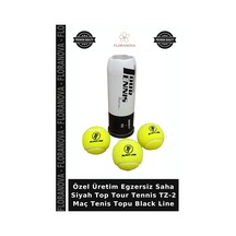 Özel Üretim Egzersiz Saha Siyah Top Tour Tennis Tz-2 Maç Tenis Topu Black Line