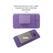 Masa Üstü Bilgisayar Düzenleyici Keçe Bilgisayar Mouse Pedi Masa Üstü Düzenleyici Mat 70x32 Cm Mor