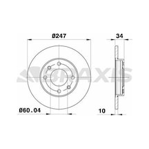 Braxis Ae0006 Ön Fren Disk Aynası P106 206 P306 P205 P405 P309 Zc15 Saxo 1.4 1.6 94-96-95 4249.95