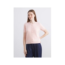 LC Waikiki Alıta Cıty Farkıyla Lcw Vision Pembe Triko Düz Kadın Hırka Pembe - 931518074 Pembe