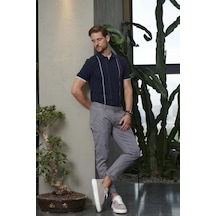 Erkek Gri Chino Pantolon Slim Fit Ncs Jeans 2206 Gri