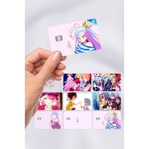 No Game No Life Kart Kaplama Sticker 8 Adet Çok Renkli