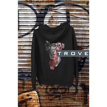 Startmore Unısex Kadın Erkek Sırt Ön Baskılı Mitoloji Uzun Kollu Kapüşonlu %100 Pamuk Sweatshirt Beyaz Beyaz