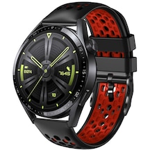 Sones Huawei Watch Gt3 46mm 22mm İki Renkli Nefes Alabilen Silikon Watch Band