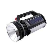 2000 Mt Güneş Enerjili Aydınlatma El Feneri Siyah