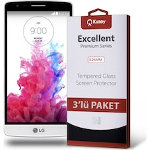 LG Uyumlu G3 Mini Ekran Koruyucu Cam 3 Adet (532176477)