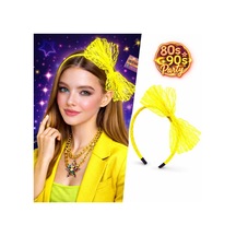 80 Ler - 161 - 90 Lar Neon Sarı Dantel - Novapazr - Taç Fiyonklu