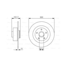 Bosch 0986479573 Fren Diski Arka 300 11-9.5mm Rulmanlı Abs Sensörlü 402020005r