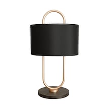 Glora Mermer Desenli Rose Gold Abajur Rose Gold