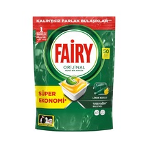 Hepsi Bir Arada Bulaşık Makinesi Deterjanı Kapsülü/tableti 50 Yıkama Limon Kokulu