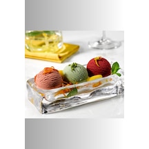 Nude 25368 Ice Cube Dondurma Servis Tabağı Kristal, 18 Cm