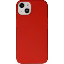 Newface - 783 - İphone 14 Kılıf Nano İçi Kadife Silikon - Ece-umay - - Kırmızı