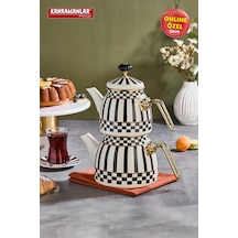 Kahramanlar Prime Cream Emaye Çaydanlık