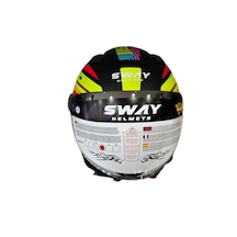 Sway Sw 765 Colour Full Çenesiz Açık Motosiklet Kaskı Kırmızı - Sarı - Siyah