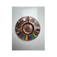 İstanbul Temalı Metal Küllük Kabartma Figürlü Dekoratif Tasarım Gold, Bakır, Gümüş 784533499