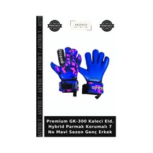 Premium Gk-300 Kaleci Eld. Hybrid Parmak Korumalı 7 No Mavi Sezon Genç Erkek