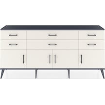 Arges Konsol 2 Raflı 6 Çekmeceli 4 Kapaklı 176x30x83 Antrasit-aytaşı/aytaşı Aytaşı/aytaşı