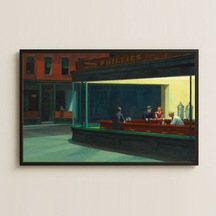 Edward Hopper Nighthawks Uv Baskı Pvc Tablo