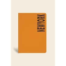City Colleciton Ciltli Keten Defter Çizgili Newyork 15x21 Cm Çok Renkli