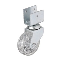 Hts 328 - 50x20 Mm Şeffaf Makaralı Kısa U Tablalı Teker 4 Adet Standart