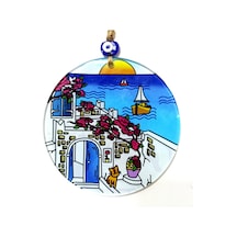 Kedili Hayal Evi 15 Santimetre Füzyon Cam Duvar Dekoru