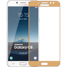 Galaxy Uyumlu C8 Ekranı Tam Kaplayan Düz Cam Koruyucu 001