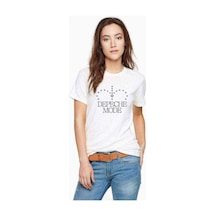 Depeche Mode Baskılı Beyaz Kadın Tshirt (534306302)
