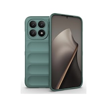 Xiaomi 15t Kılıf Kamera Korumalı Esnek Silikon Parmak Şeritli Pazarplus Koyu Yeşil