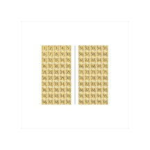 Metal Kapı Masa Dolap Numarası Levha 10x10cm Altın Renk 100 Adet 1 100