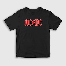 Presmono Unisex Çocuk Red Ac/dc T-shirt Siyah