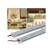 2 Adet Alüminyum Kasalı 5630 Bar Led 12 Volt Gün Işığı 50 Cm Şeffaf Karavan Tekne Otomobil Sb-6551